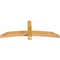 Ekena Millwork Bellingham Rough Sawn Timber Gable Bracket, Western Red Cedar, 60"W x 22"H x 4"D x 4"F, 9/12 Pitch GBW060X22X0404BEL00RWR - alternate 2